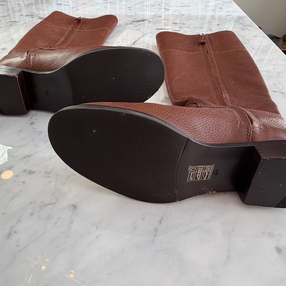 Preowned Tory Burch Brown Leather Knee-High Boots size 8 - Picture 4 of 11